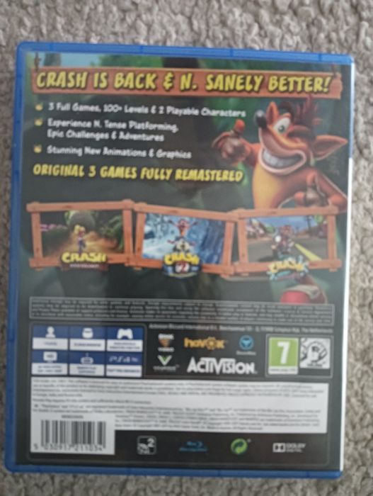 Crash - Bandicoot- N Sane Tilogy	PS4	Playstation 4		Como novo!