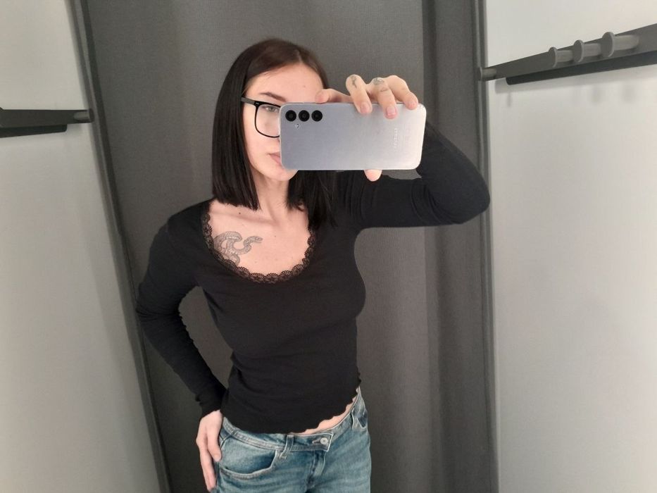 Лонгслив с кружевом, кофта в рубчик Y2K