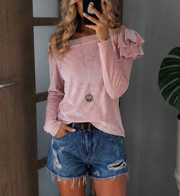 Bluza welurowa wełna 100%