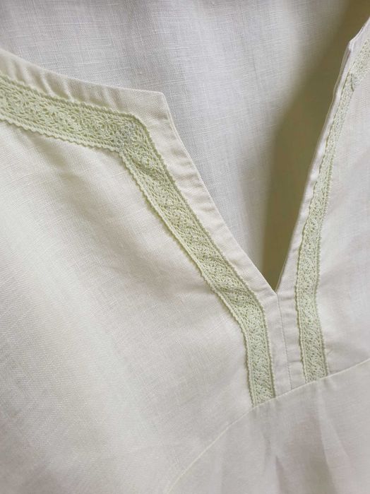 Zielona limonkowa koszula lniana bluzka 100% len 44 H&M