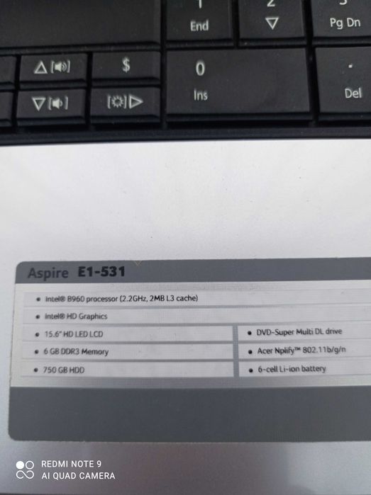 Portátil Acer ASPIRE E1-531