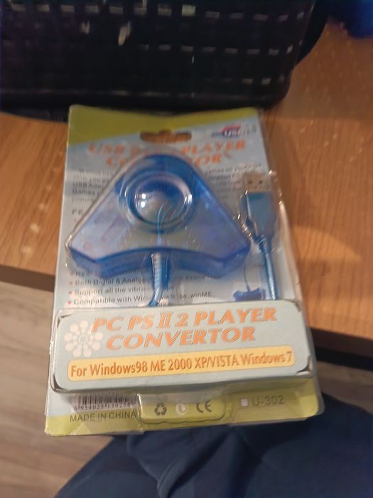Adapter / Przejściówka USB na 2 pady PS2 / PS1 do PC (U-302)