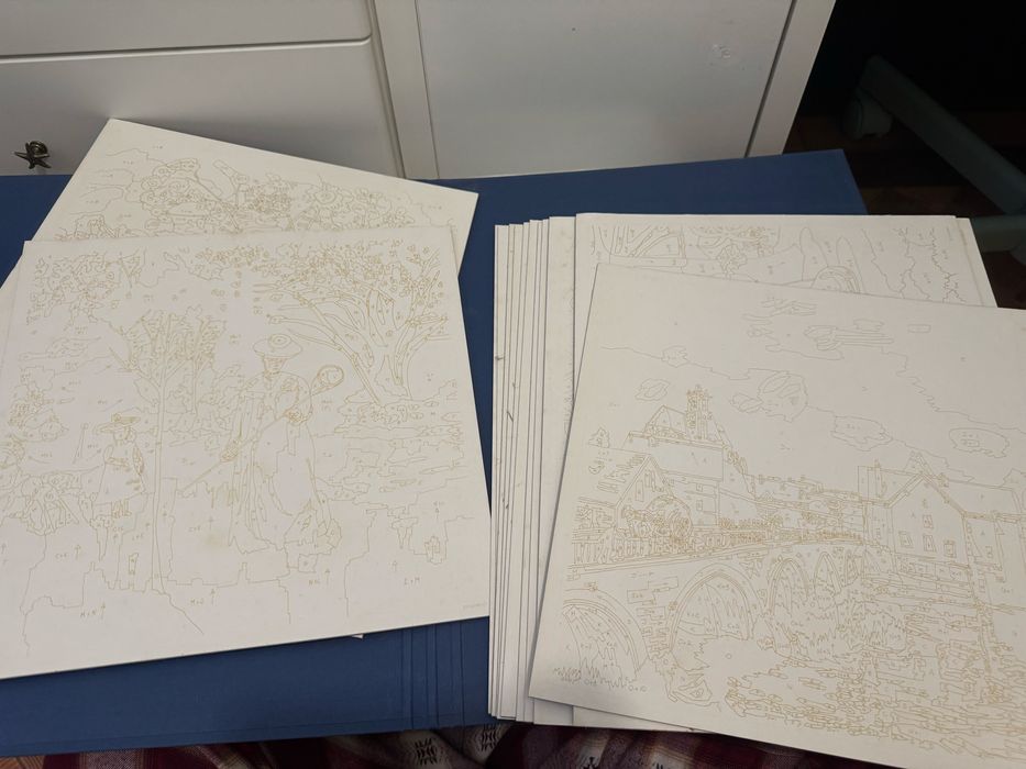 Portfólio com cartões para pintar