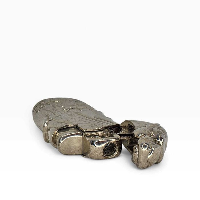 Isqueiro Vintage Metal – Cabeça de Leão / Dragão Asiático – 7 cm