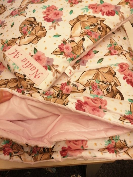 Dwu kolorowy komplet pościeli do przedszkola lub żłobka