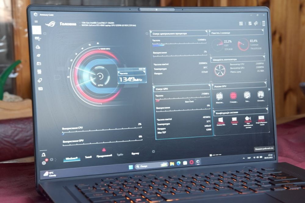 Ноутбук ASUS ROG Zephyrus G16 GU603VV,  i7-13620H, 32 gb ram, 1 tb ssd, rtx 4060