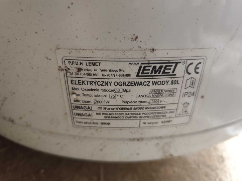 Bojler elektryczny 80 litrów