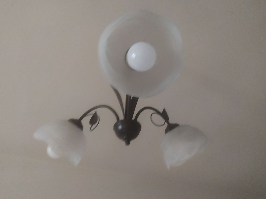 Żyrandol, lampa sufitowa + żarówki.