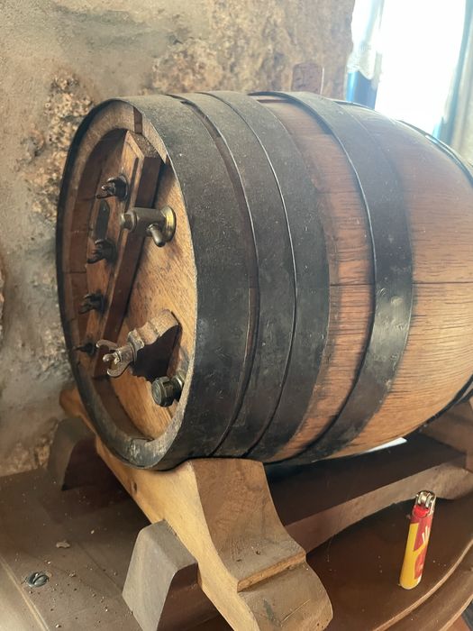 4 pipos barris antigos em madeira, decorativos