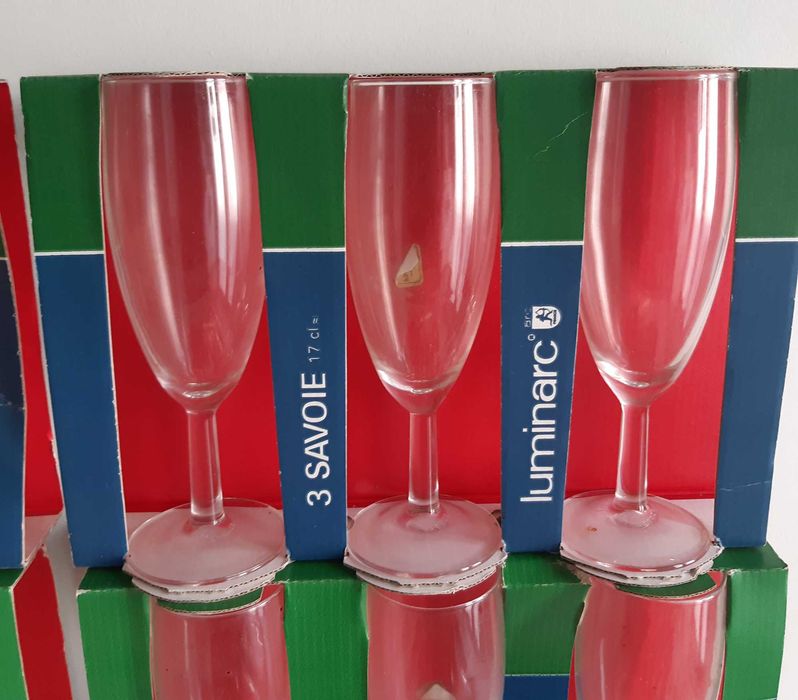 23 Copos Cálices Flutes Luminarc Savoie 17cl. Como Novos