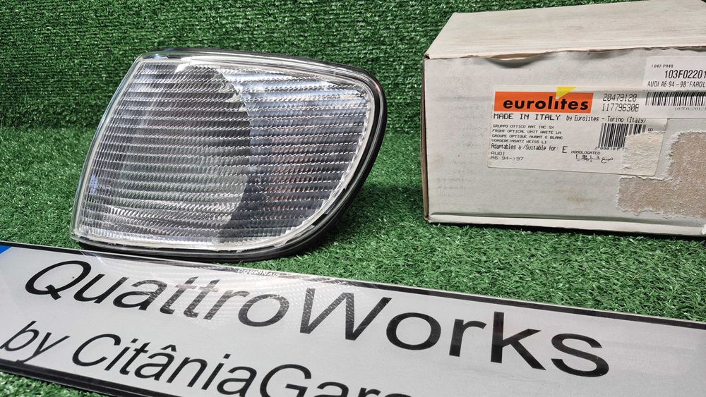 Pisca Farolim Frente Esquerdo Branco Audi A6 C4 1994 a 1998 Ref. 103F02201211 - Novo