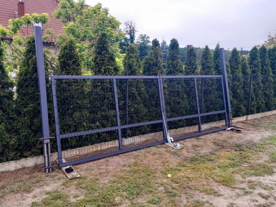 Brama Wjazdowa Panelowa 3D 5m 2x2,5m H 162cm Grafit 7016 Solidna Kompletna  Producent  Transport Warszawa i Okolice Zapraszamy