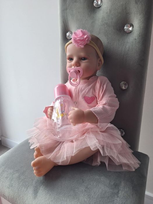 Lalka reborn robiona na podobieństwo dziecka, bobasa nowa, 46 cm w zes