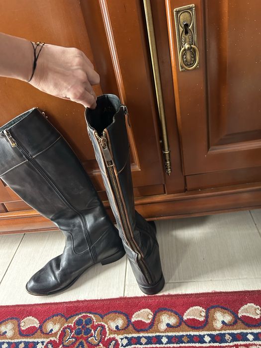 Kozaki czarne skóra roz.38