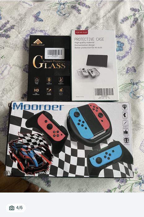 Mooroer Grips do Nintendo Switch/Switch OLED Joy-Cons kontroler