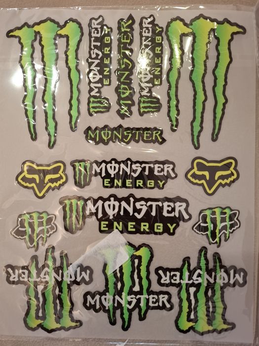 Naklejki, wlepy monster energy, monster x fox