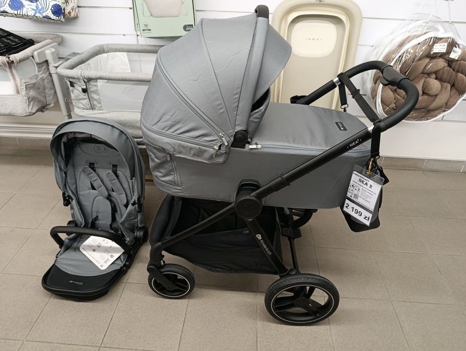 Wózek dziecięcy 2w1 KinderKraft Nea 2 szary z ekspozycji