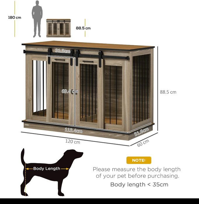 PawHut klatka, elegancki kojec,  dla psów