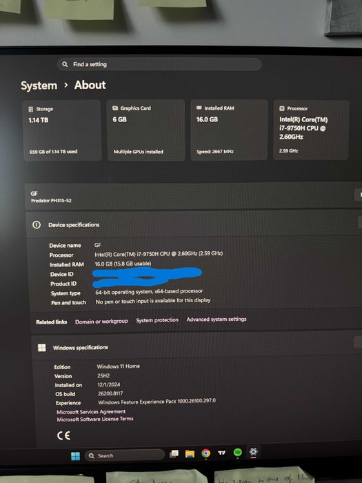 Acer Predator Helios 300 | i7-9750H | GTX 1660Ti 6GB | 16GB RAM | 144Hz