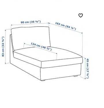 chaise longue kivik ikea cinzento claro