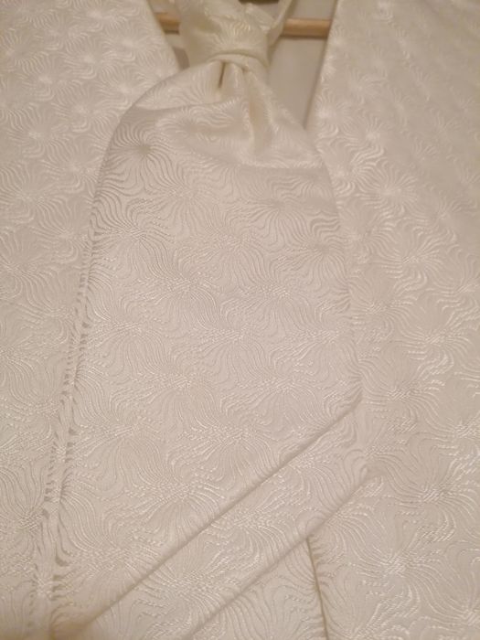 Kamizelka ślubna z musznikiem, ecru, rozm. 48