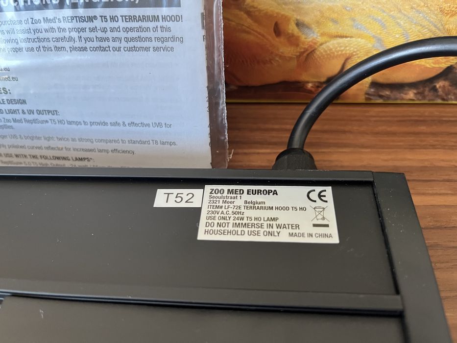 Calha luz terrário Zoomed Reptisun T5 80cm