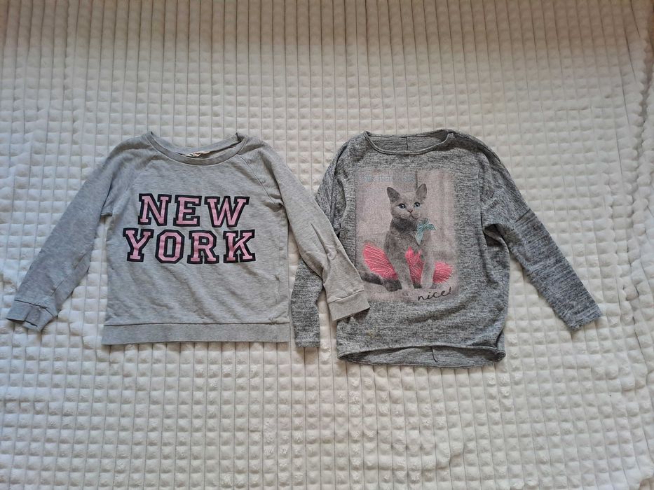 H&M 146 152 bluza New York zestaw kotek