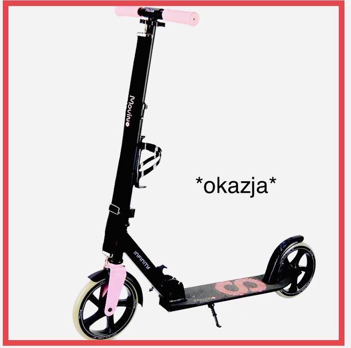 Hulajnoga dwukołowa Infinity czarna składana *okazja*