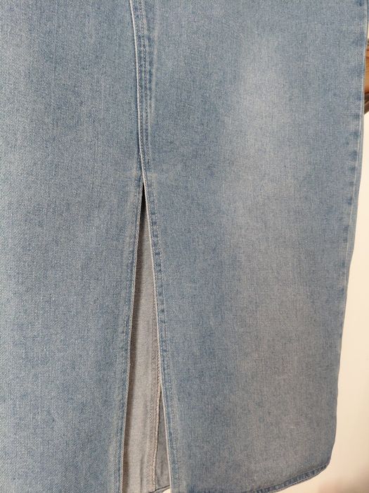 Niebieska jeansowa spódnica maxi Boohoo XL