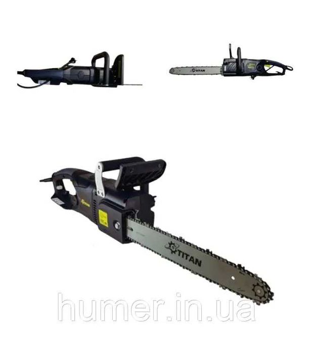 Потужна пряма електрична ланцюгова пила TITAN шина 400 мм, 2400 Вт