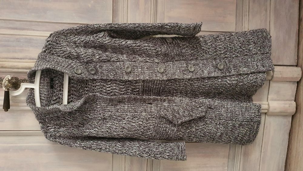 Kardigan, ciepły, dlugi sweter rozpinany