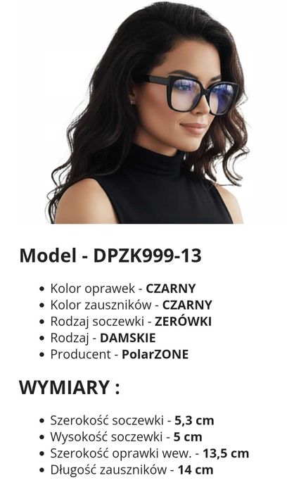 Okulary damskie zerówki/ korekcyjne nowe