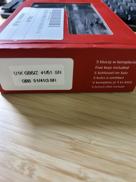 Wkładki 1 klucza do Zamka Delta Zewnętrzne