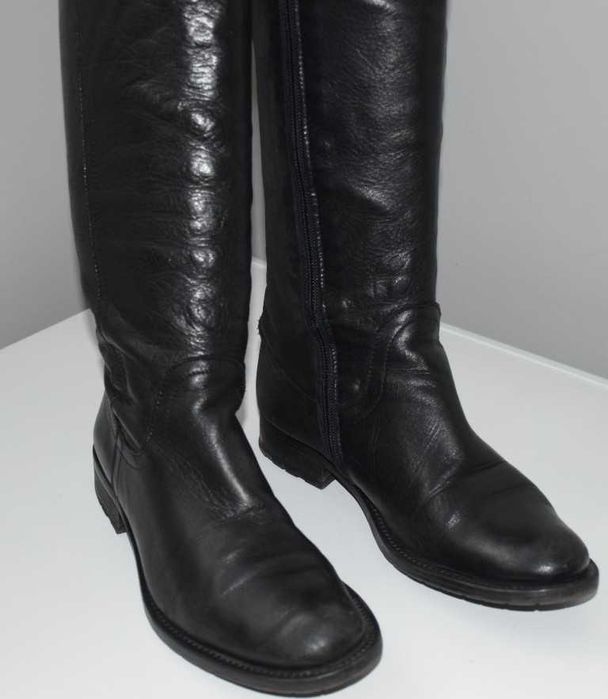 Botas de cano alto, de senhora, n.º 38, em pele genuína de elevada qualidade – made in Portugal