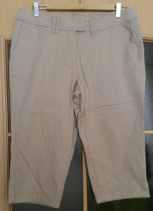 Esmara roz 42 bawełna NOWE rybaczki spodnie beżowe