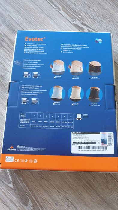 Półsztywny  Pas Krzyżowo-Lędźwiowy EVOTEC®