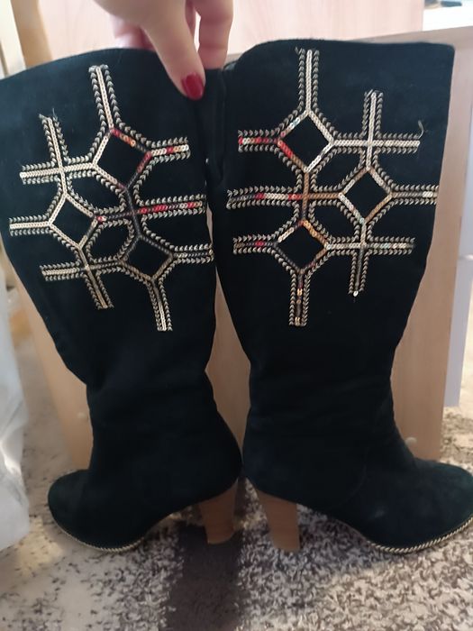 Сапожки замшеві європейка (Італія) 37 розмір