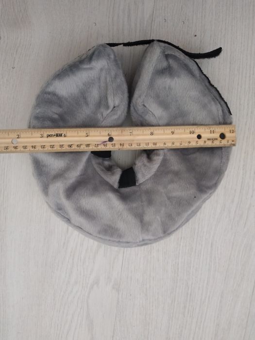 Надувний конусний нашийник для собак для хірургії М'який пухнастий сір