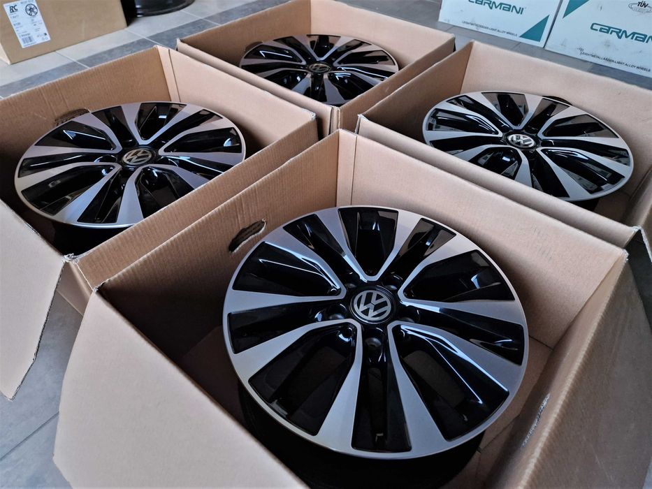 Alufelgi 16 5x112 VW Golf Passat Touran Jetta Caddy Tiguan Czarne 311#