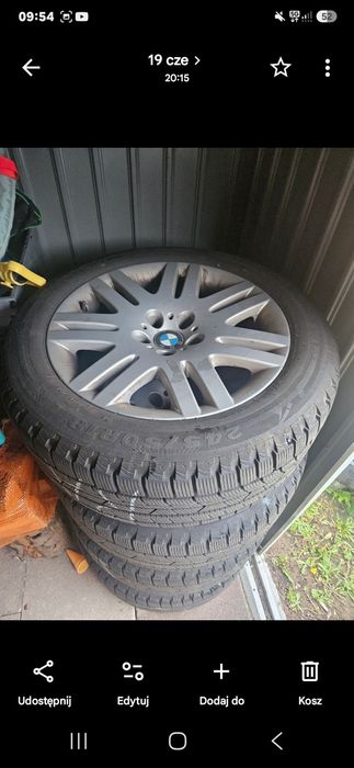 Felg 18 cali z bmw e-65i z nowymi oponami zimowymi
