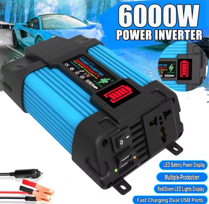 Інвертор потужності 12в, 220в, інвертор 6000 w