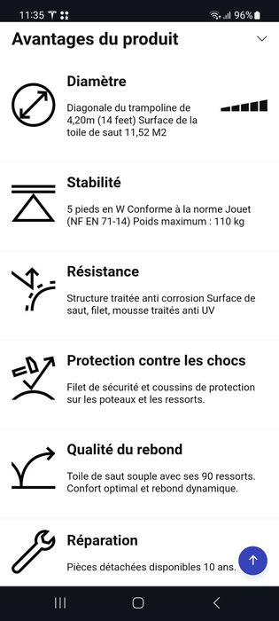 TRAMPOLIM 420cm Decathlon