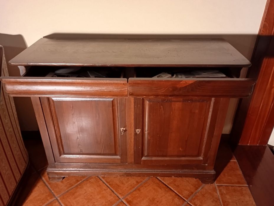 Conjunto sapateira e móvel sala e cabide com espelho