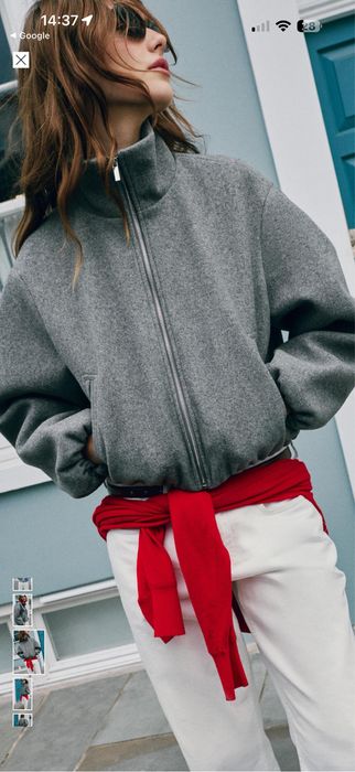 бомбер/пальто коротке zara