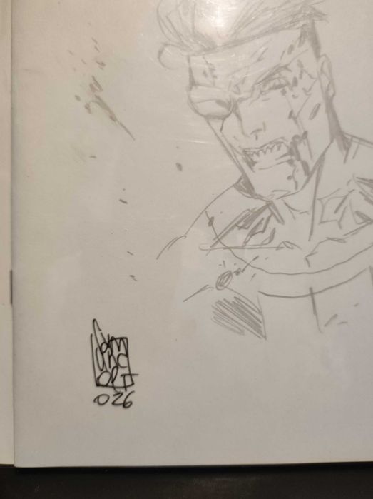 Invincible #1 Battle Damaged Invincible sketch