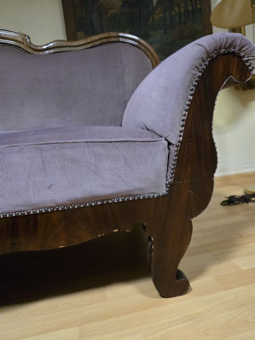 Elegancka sofa trzyosobowa Ludwik Filip