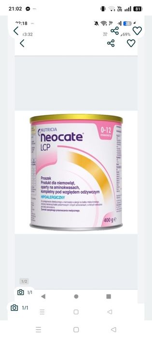 Mleko Neocate LCP