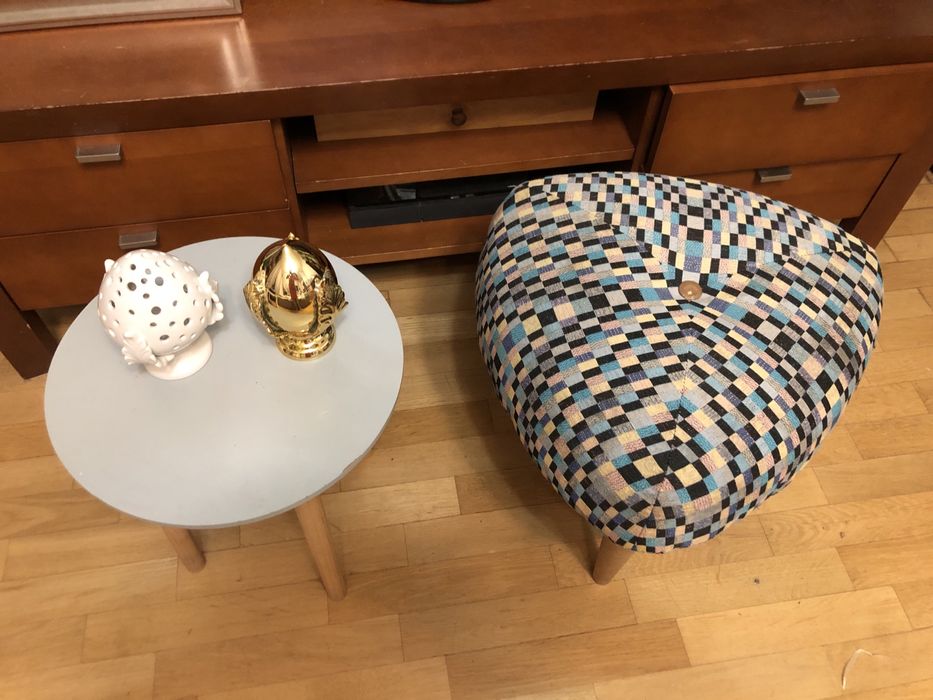 Stołek pufa krzesło art deco secesja boho etno pomocnik stolik gratis