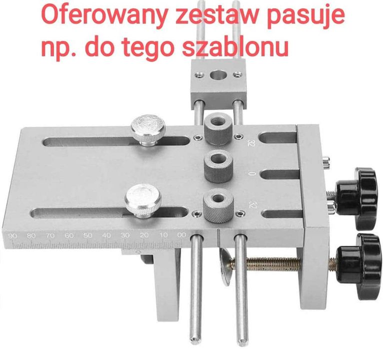 Szablon,mimośrody - kpl.do trzpieni mimośrodowych