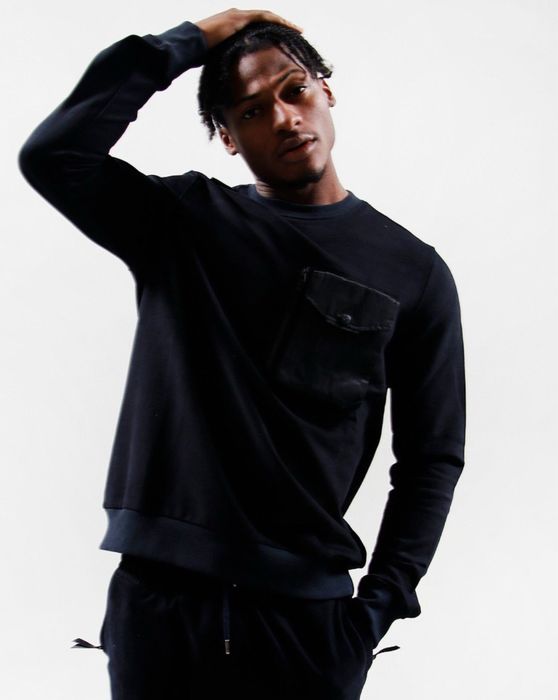 Кофта Ma.Strum Detatch Pocket Sweat Jet Black Оригінал